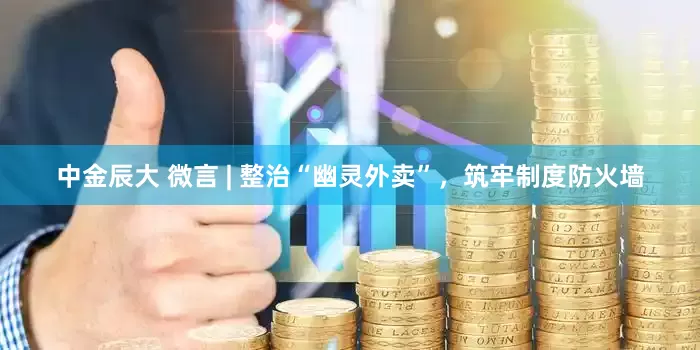 中金辰大 微言 | 整治“幽灵外卖”，筑牢制度防火墙
