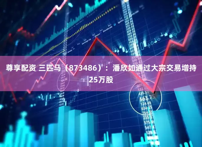 尊享配资 三匹马（873486）：潘欣如通过大宗交易增持25万股